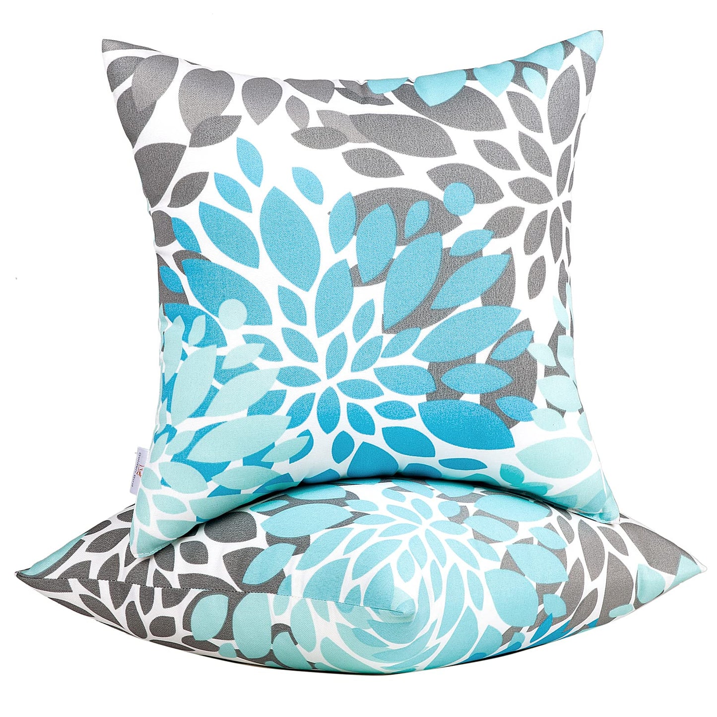 JMGBird Outdoor Throw Pillows Waterproof Outdoor Pillow Covers with Inserts | Outdoor Pillows with Inserts - 18x18 Waterproof Throw Pillows for Patio Furniture, Navy Blue Sunflower Decorative Cushions