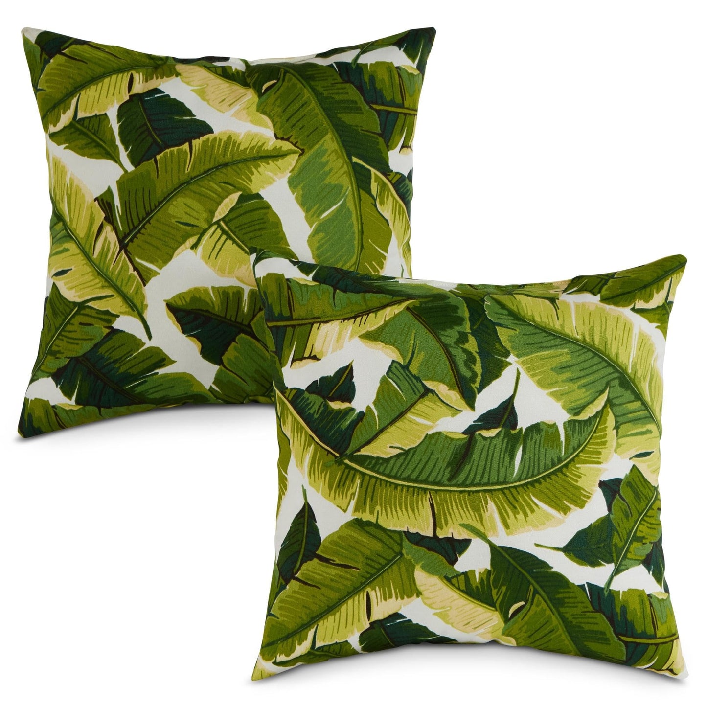 Set of 2 Outdoor Throw Pillows 17 x 17 Inch – Reversible Square Patio Accent Pillows – Weather-Resistant Polyester Fabric – Eco-Friendly Recycled Polyfiber Fill, Arctic Paisley