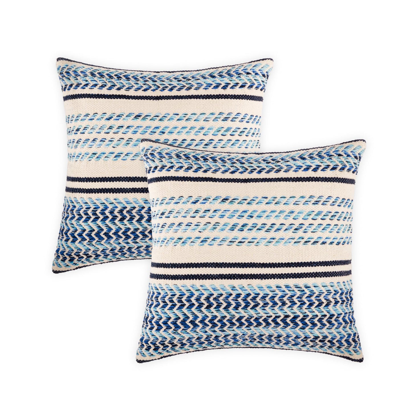 · REDEARTH · Tufted Throw Pillow Cushion Covers - Boho Textured Woven Decorative Cases Set for Couch - Sofa - Bed - Farmhouse - Chair - Covered Patio - car - 100% Cotton (18x18 ; Gray) Pack of 2