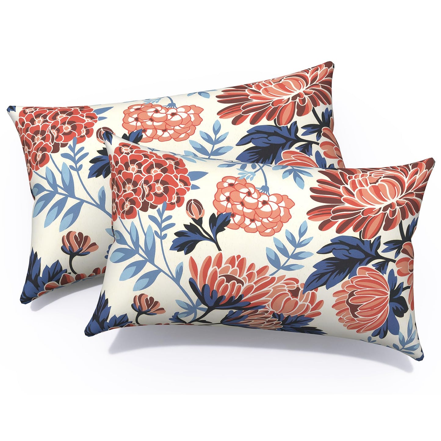 Outdoor 20x20 Inch Throw Pillows with Inners, Square Pillows Decorative Set of 2 for Home Garden Furniture, Paisley Multi