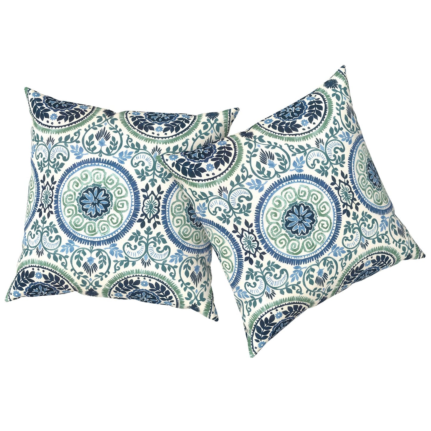 Outdoor Pillows for Patio Furniture 18x18 inch, Square Outdoor Throw Pillows with Inserts, Decorative Toss Pillows for Garden Couch Home Sofa Office Chair, Pack of 2, Clemens Noir Pink