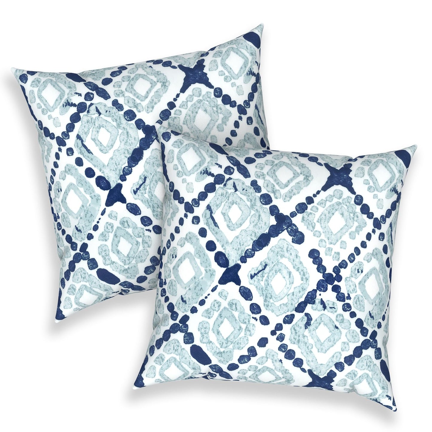 Outdoor 20x20 Inch Throw Pillows with Inners, Square Pillows Decorative Set of 2 for Home Garden Furniture, Paisley Multi