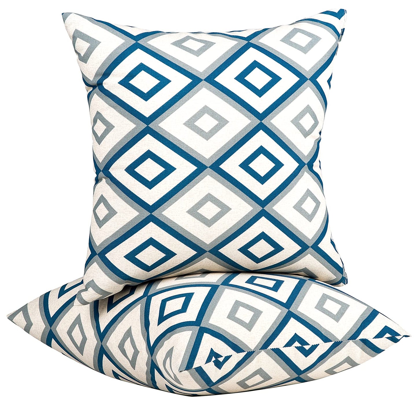 JMGBird Outdoor Throw Pillows Waterproof Outdoor Pillow Covers with Inserts | Outdoor Pillows with Inserts - 18x18 Waterproof Throw Pillows for Patio Furniture, Navy Blue Sunflower Decorative Cushions