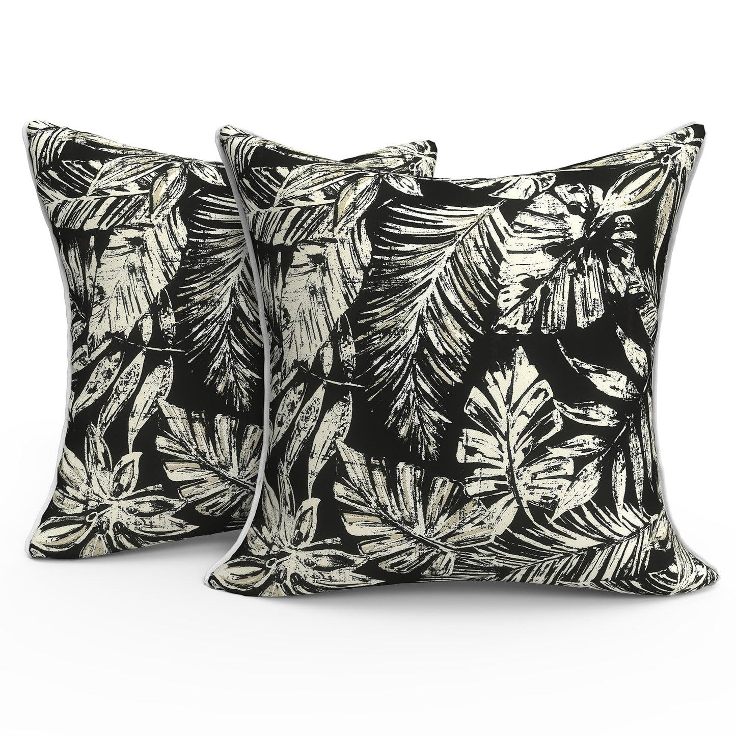 Outdoor 20x20 Inch Throw Pillows with Inners, Square Pillows Decorative Set of 2 for Home Garden Furniture, Paisley Multi