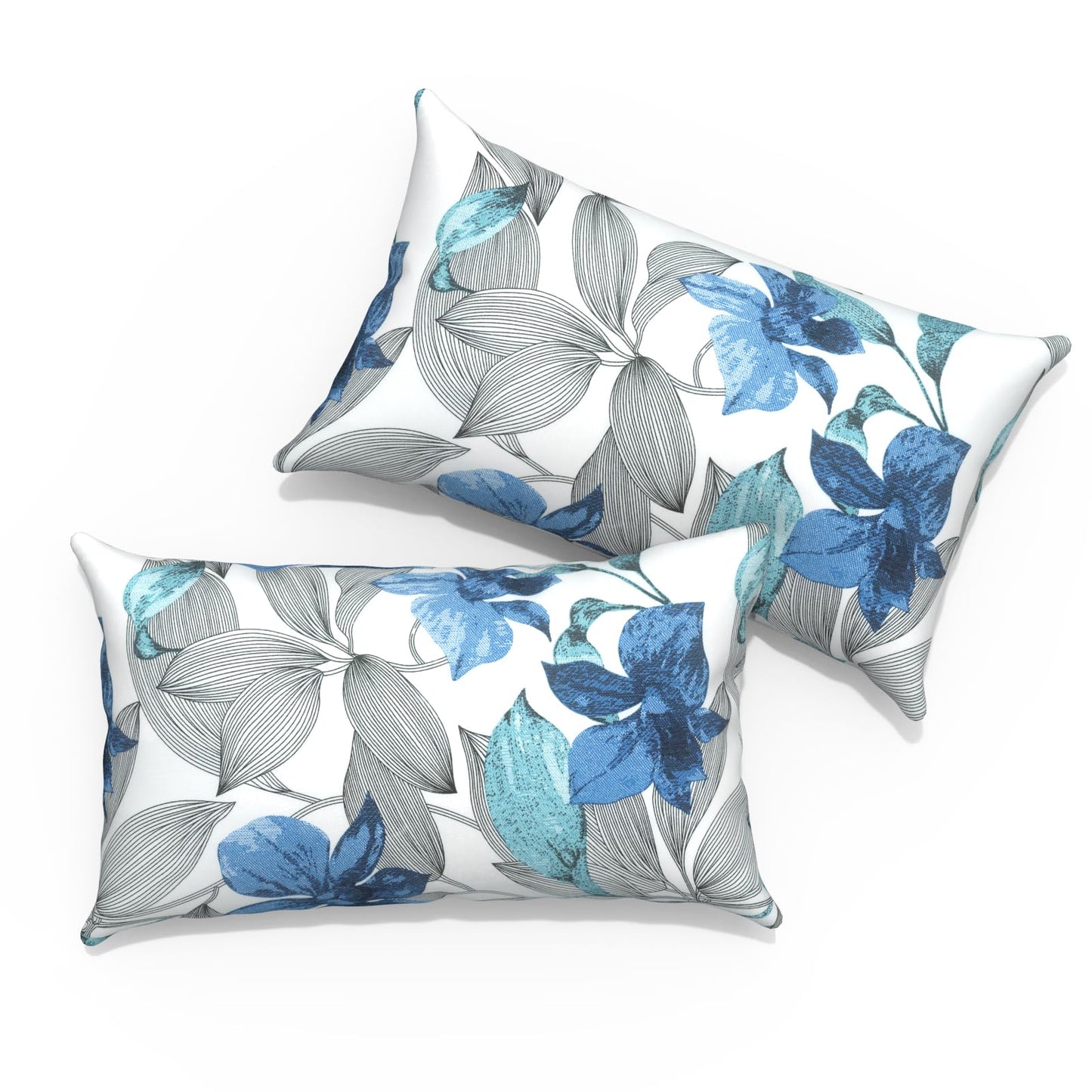 Outdoor Pillows for Patio Furniture 18x18 inch, Square Outdoor Throw Pillows with Inserts, Decorative Toss Pillows for Garden Couch Home Sofa Office Chair, Pack of 2, Clemens Noir Pink