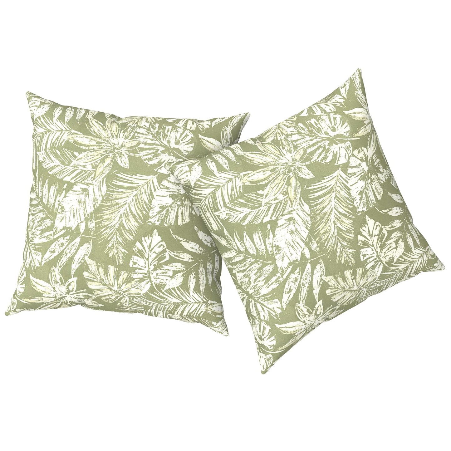 Outdoor Pillows for Patio Furniture 18x18 inch, Square Outdoor Throw Pillows with Inserts, Decorative Toss Pillows for Garden Couch Home Sofa Office Chair, Pack of 2, Clemens Noir Pink
