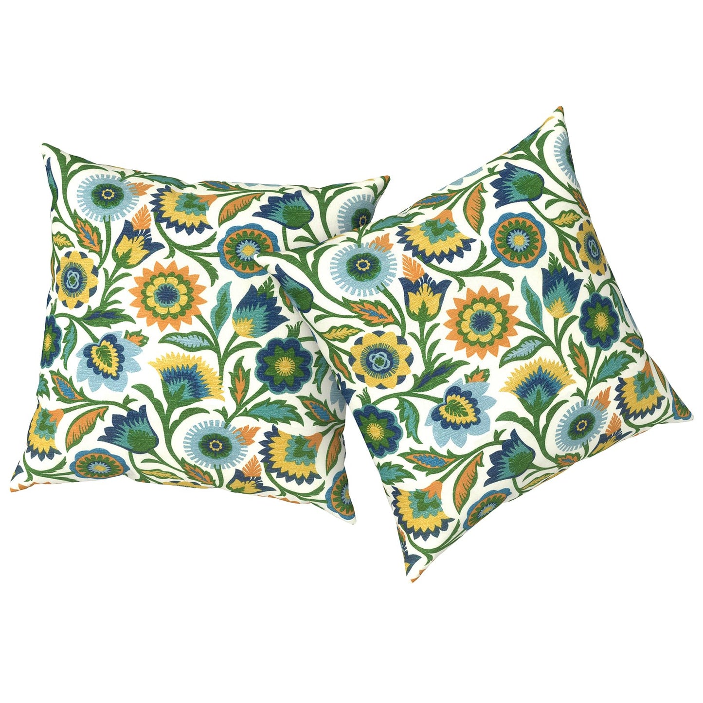 Outdoor Pillows for Patio Furniture 18x18 inch, Square Outdoor Throw Pillows with Inserts, Decorative Toss Pillows for Garden Couch Home Sofa Office Chair, Pack of 2, Clemens Noir Pink
