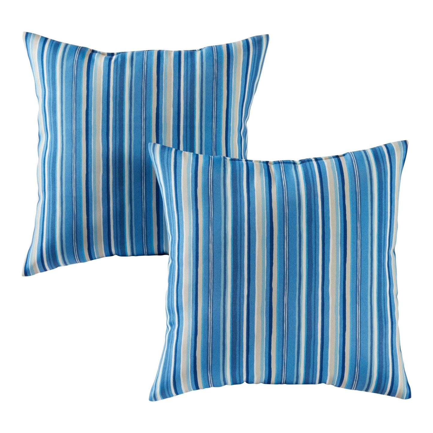 Set of 2 Outdoor Throw Pillows 17 x 17 Inch – Reversible Square Patio Accent Pillows – Weather-Resistant Polyester Fabric – Eco-Friendly Recycled Polyfiber Fill, Arctic Paisley