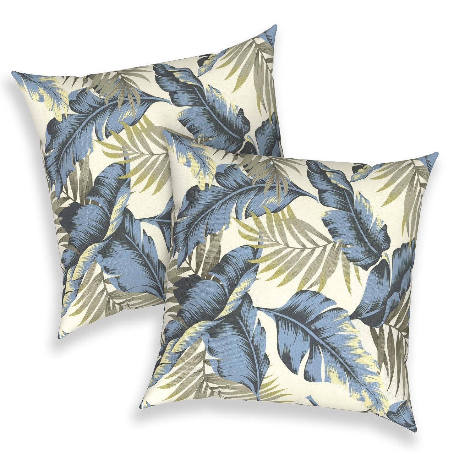Outdoor 20x20 Inch Throw Pillows with Inners, Square Pillows Decorative Set of 2 for Home Garden Furniture, Paisley Multi