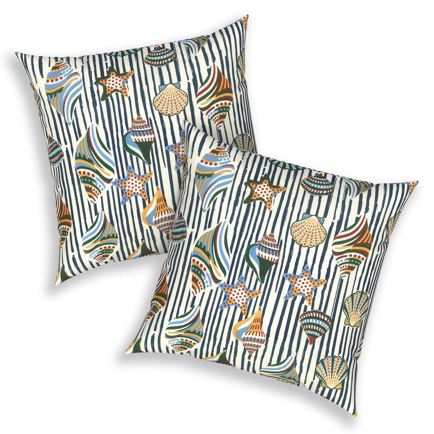 Outdoor 20x20 Inch Throw Pillows with Inners, Square Pillows Decorative Set of 2 for Home Garden Furniture, Paisley Multi