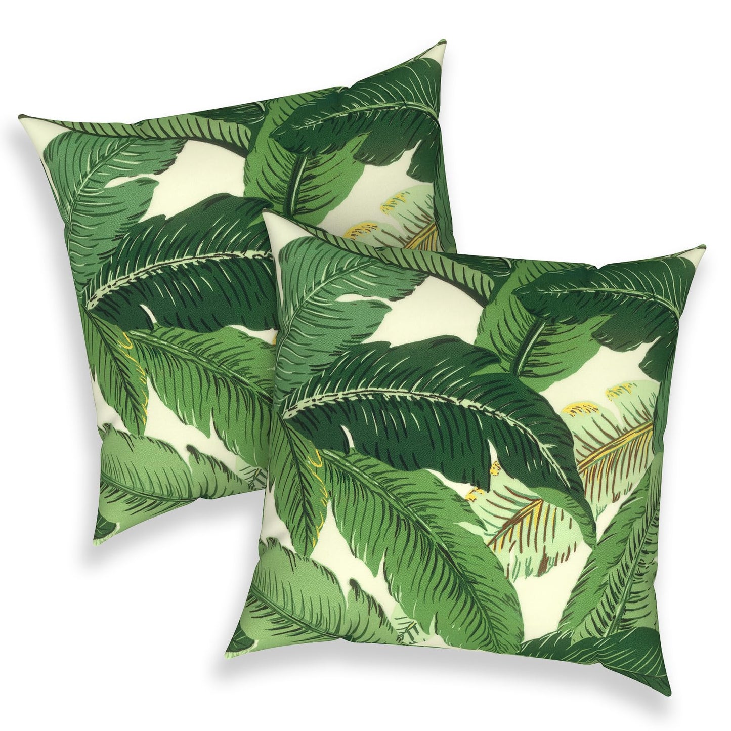 Outdoor 20x20 Inch Throw Pillows with Inners, Square Pillows Decorative Set of 2 for Home Garden Furniture, Paisley Multi
