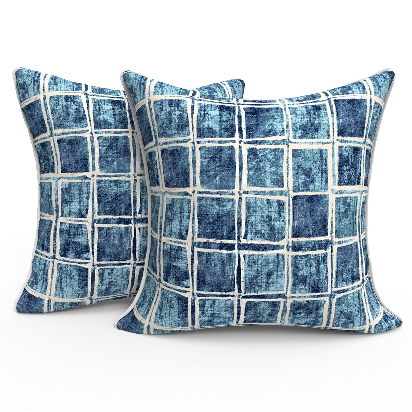 Outdoor 20x20 Inch Throw Pillows with Inners, Square Pillows Decorative Set of 2 for Home Garden Furniture, Paisley Multi