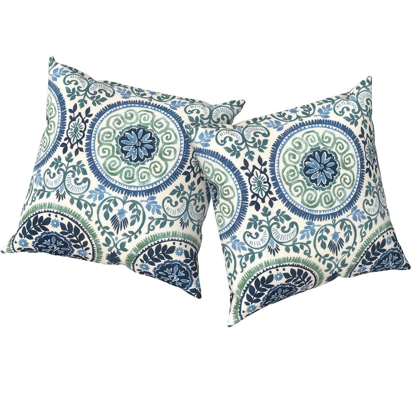 Outdoor Pillows for Patio Furniture 18x18 inch, Square Outdoor Throw Pillows with Inserts, Decorative Toss Pillows for Garden Couch Home Sofa Office Chair, Pack of 2, Clemens Noir Pink
