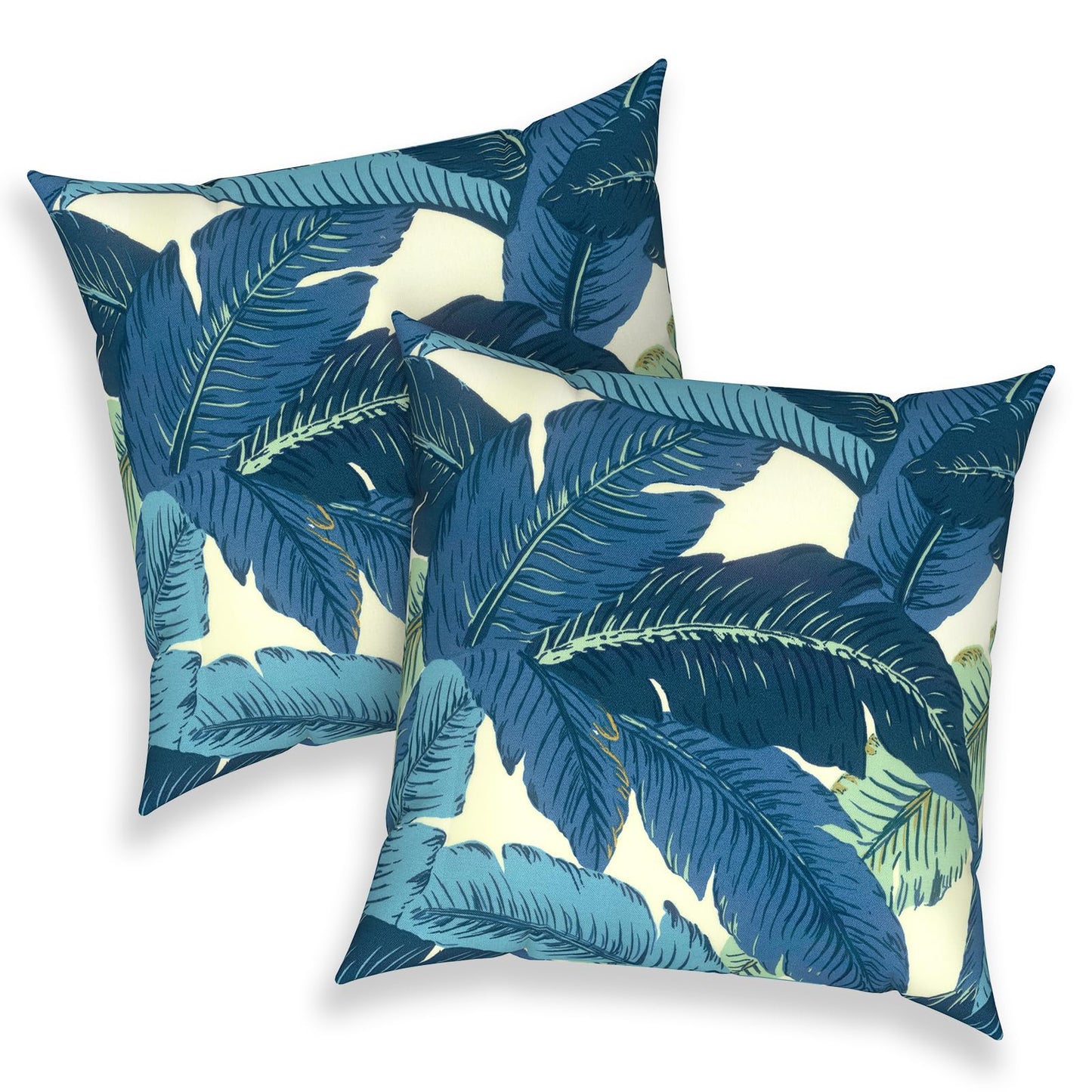 Outdoor 20x20 Inch Throw Pillows with Inners, Square Pillows Decorative Set of 2 for Home Garden Furniture, Paisley Multi