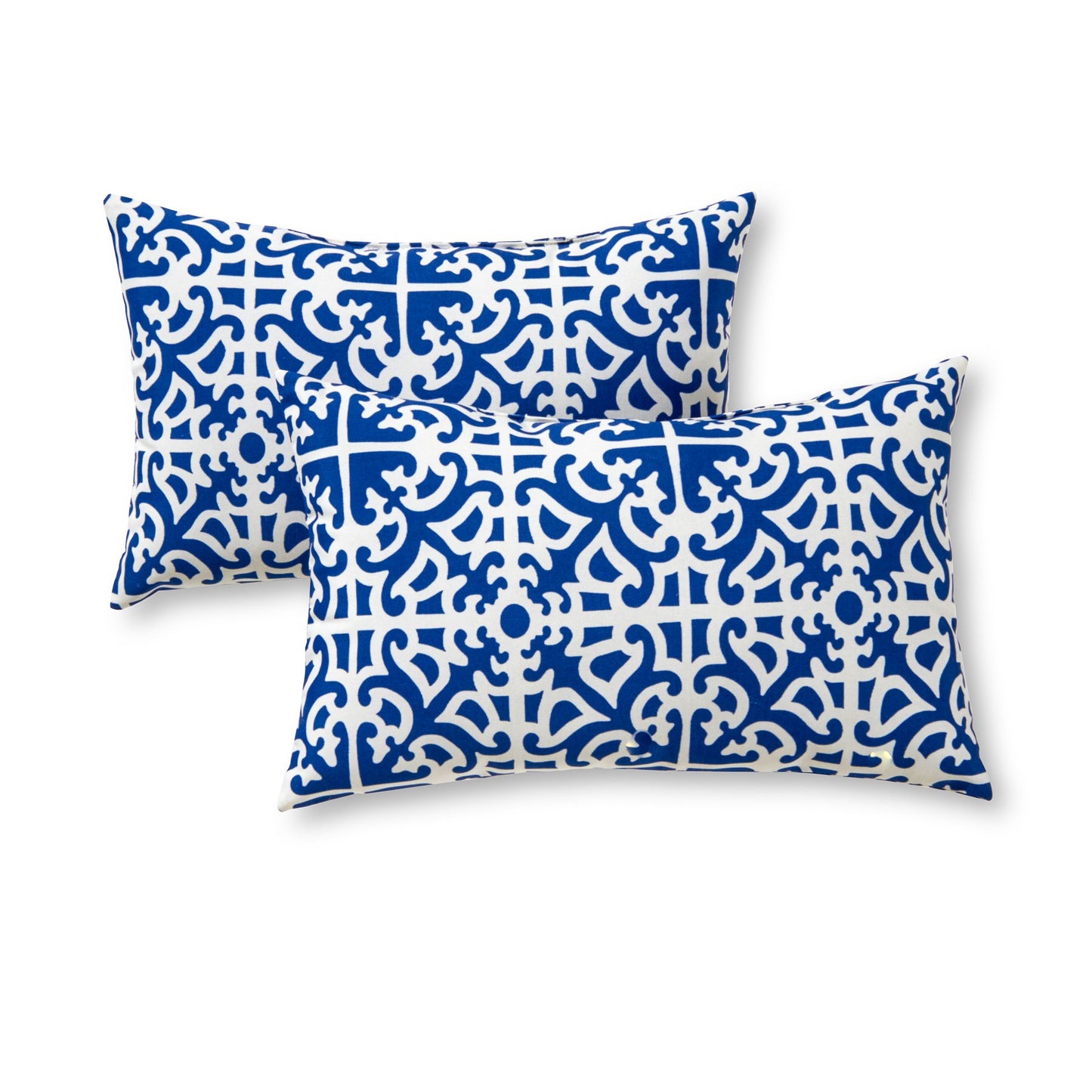 Greendale Home Fashions 2-Pack Outdoor 19x12 inch Rectangle Decorative Throw Pillow, Stars
