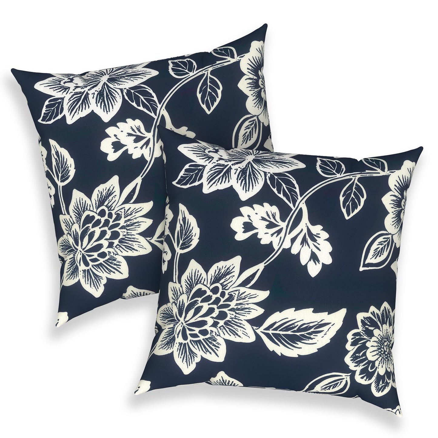 Outdoor 20x20 Inch Throw Pillows with Inners, Square Pillows Decorative Set of 2 for Home Garden Furniture, Paisley Multi