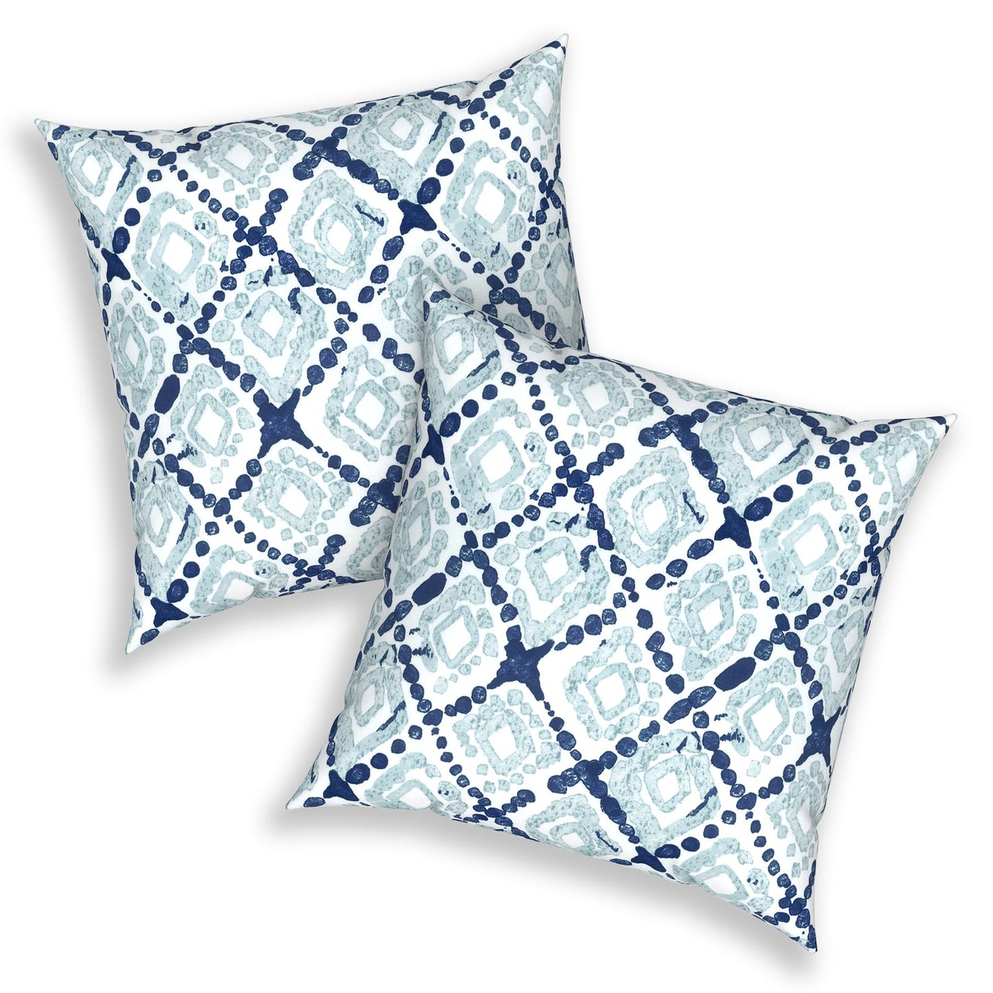 Outdoor 20x20 Inch Throw Pillows with Inners, Square Pillows Decorative Set of 2 for Home Garden Furniture, Paisley Multi