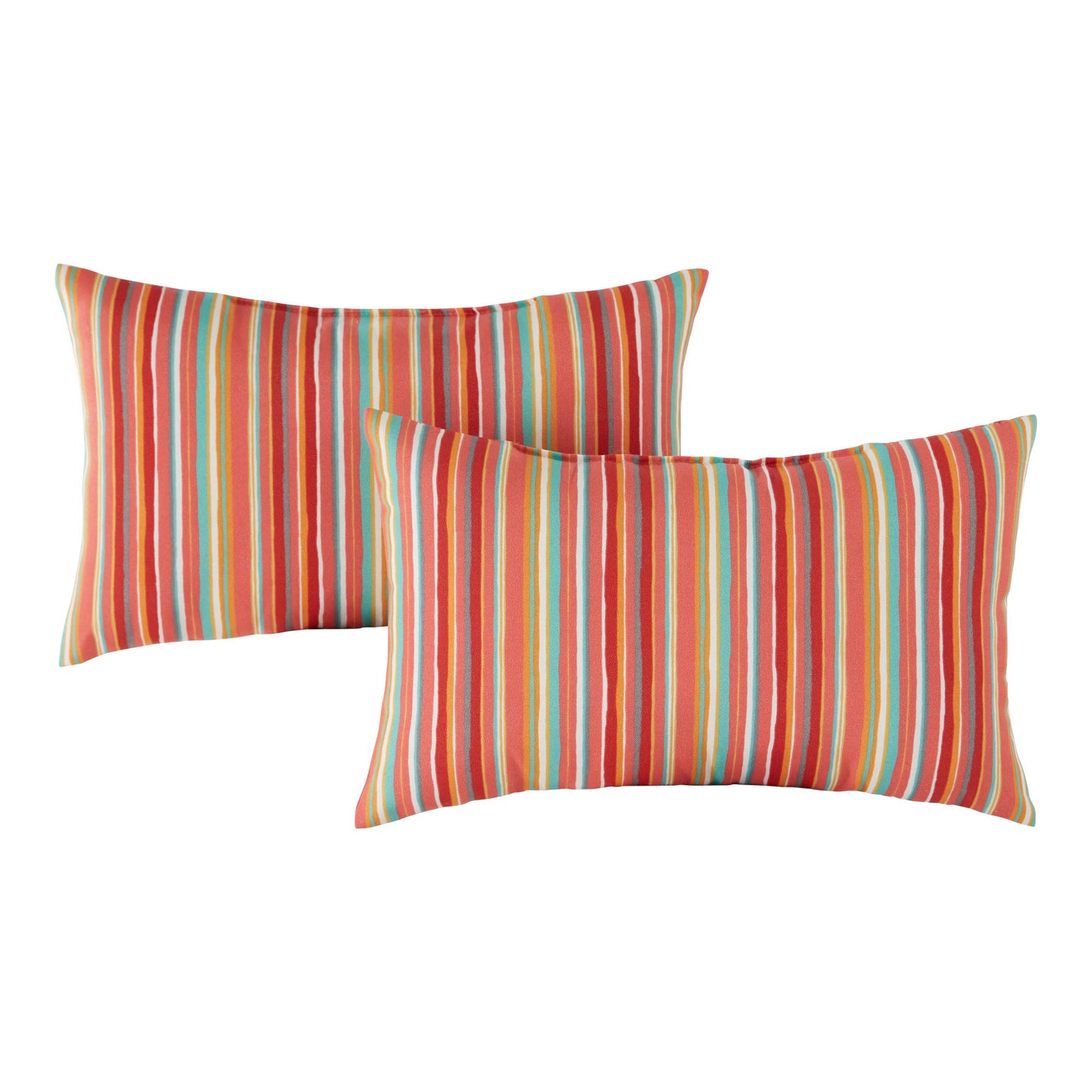 Greendale Home Fashions 2-Pack Outdoor 19x12 inch Rectangle Decorative Throw Pillow, Stars