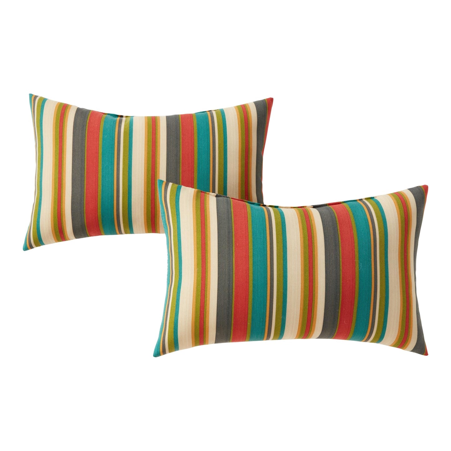 Greendale Home Fashions 2-Pack Outdoor 19x12 inch Rectangle Decorative Throw Pillow, Stars