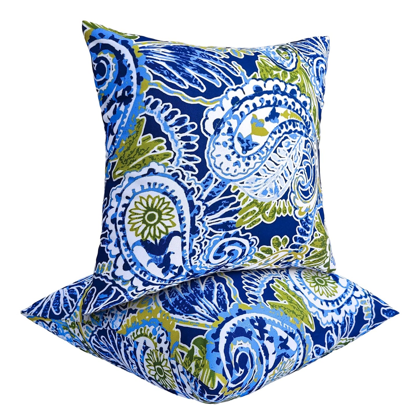 JMGBird Outdoor Throw Pillows Waterproof Outdoor Pillow Covers with Inserts | Outdoor Pillows with Inserts - 18x18 Waterproof Throw Pillows for Patio Furniture, Navy Blue Sunflower Decorative Cushions