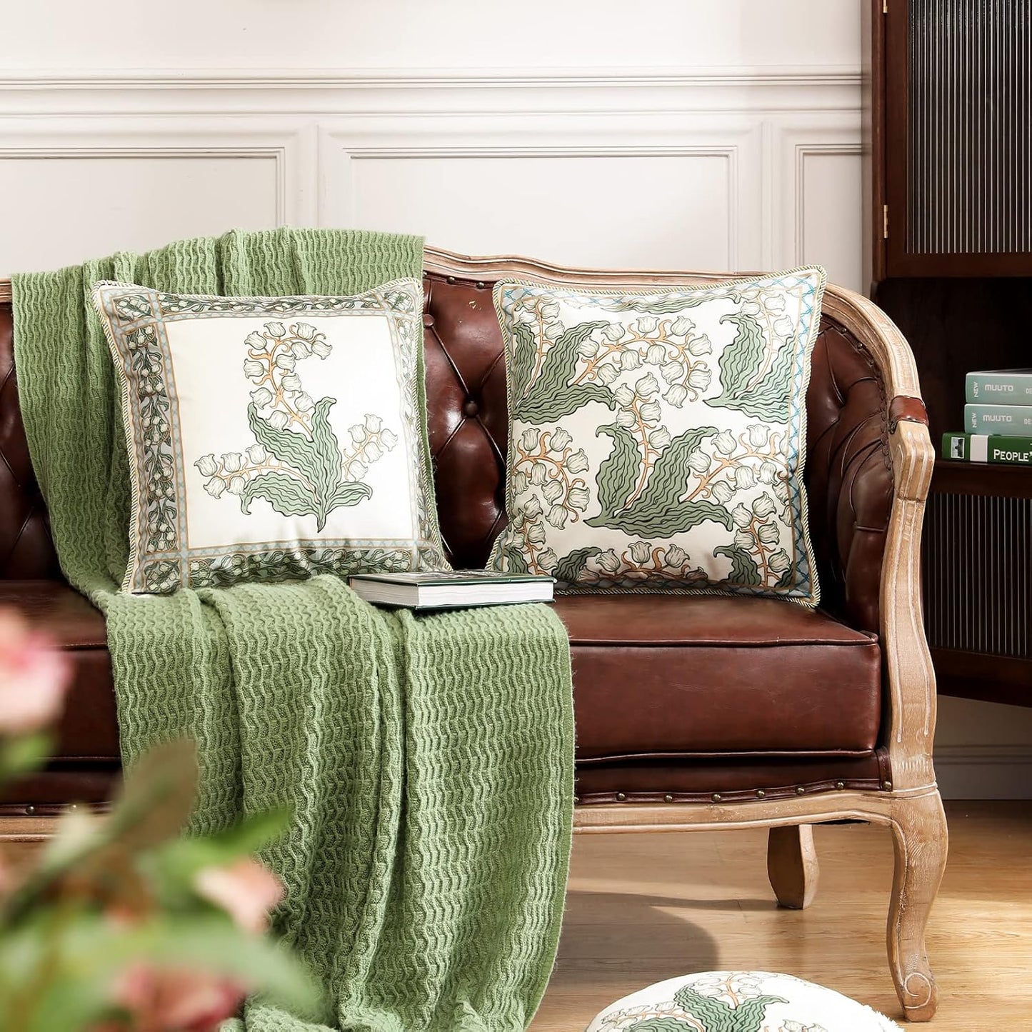 Soft Velvet Farmhouse Decorative Throw Pillow Covers Set of 4