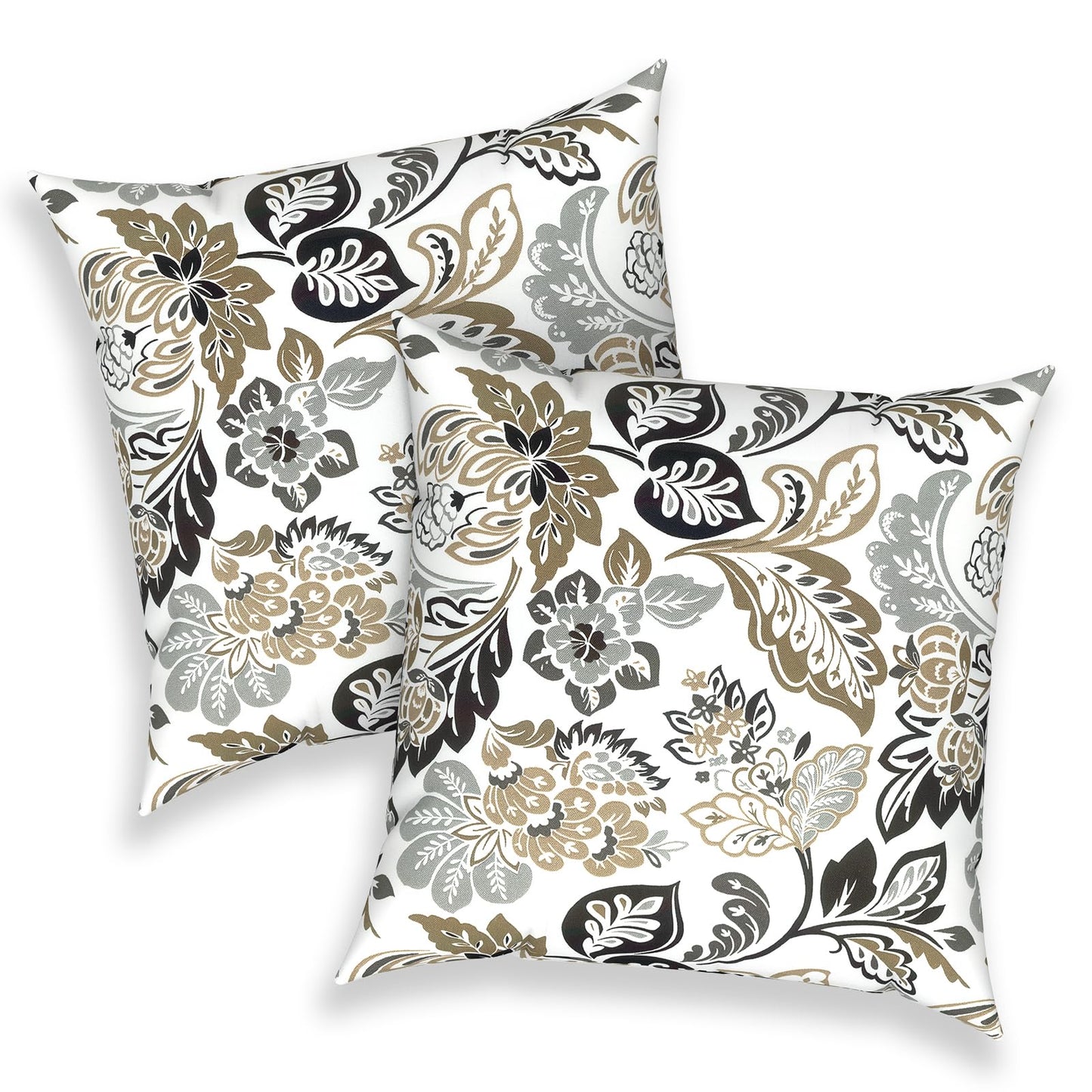 Outdoor 20x20 Inch Throw Pillows with Inners, Square Pillows Decorative Set of 2 for Home Garden Furniture, Paisley Multi