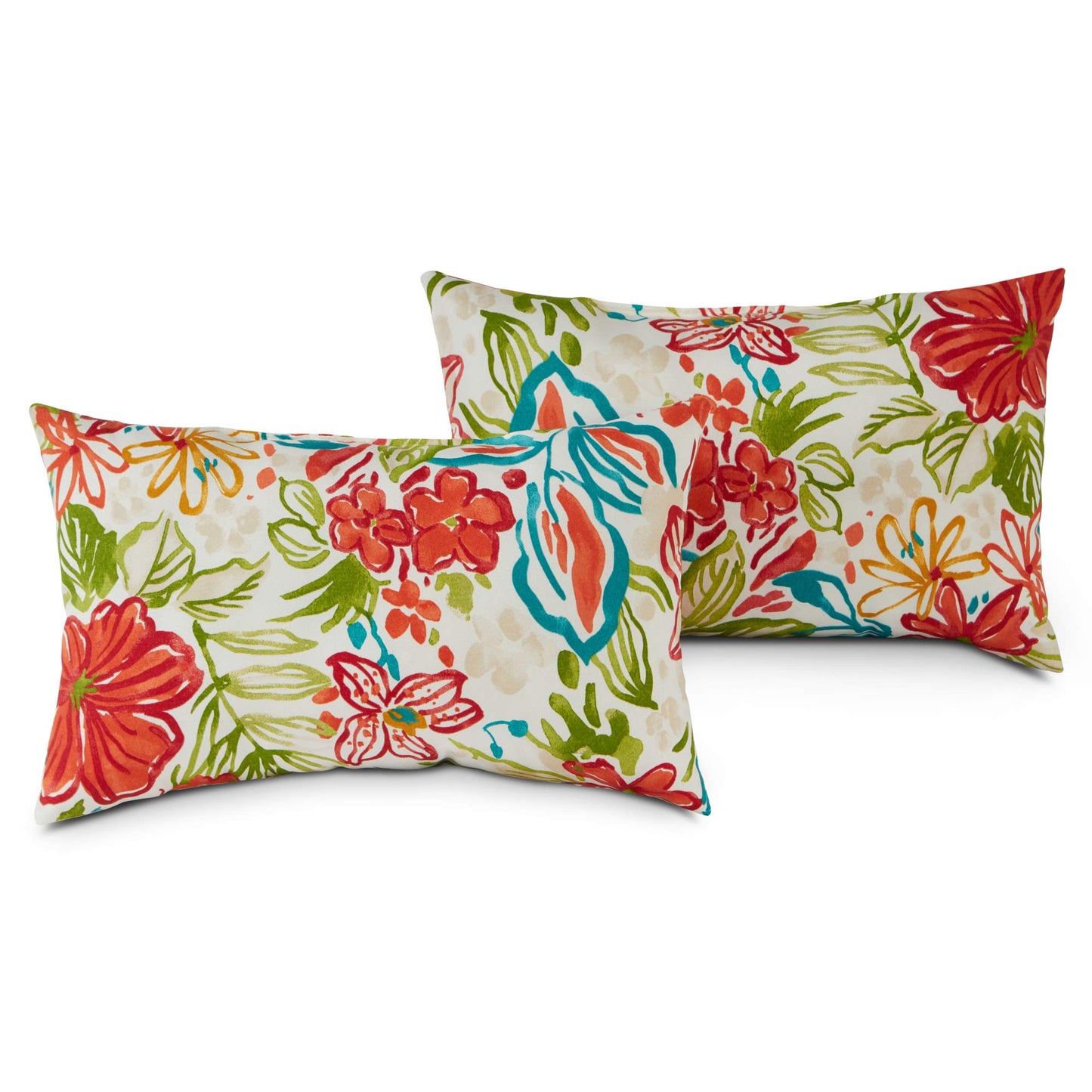 Greendale Home Fashions 2-Pack Outdoor 19x12 inch Rectangle Decorative Throw Pillow, Stars