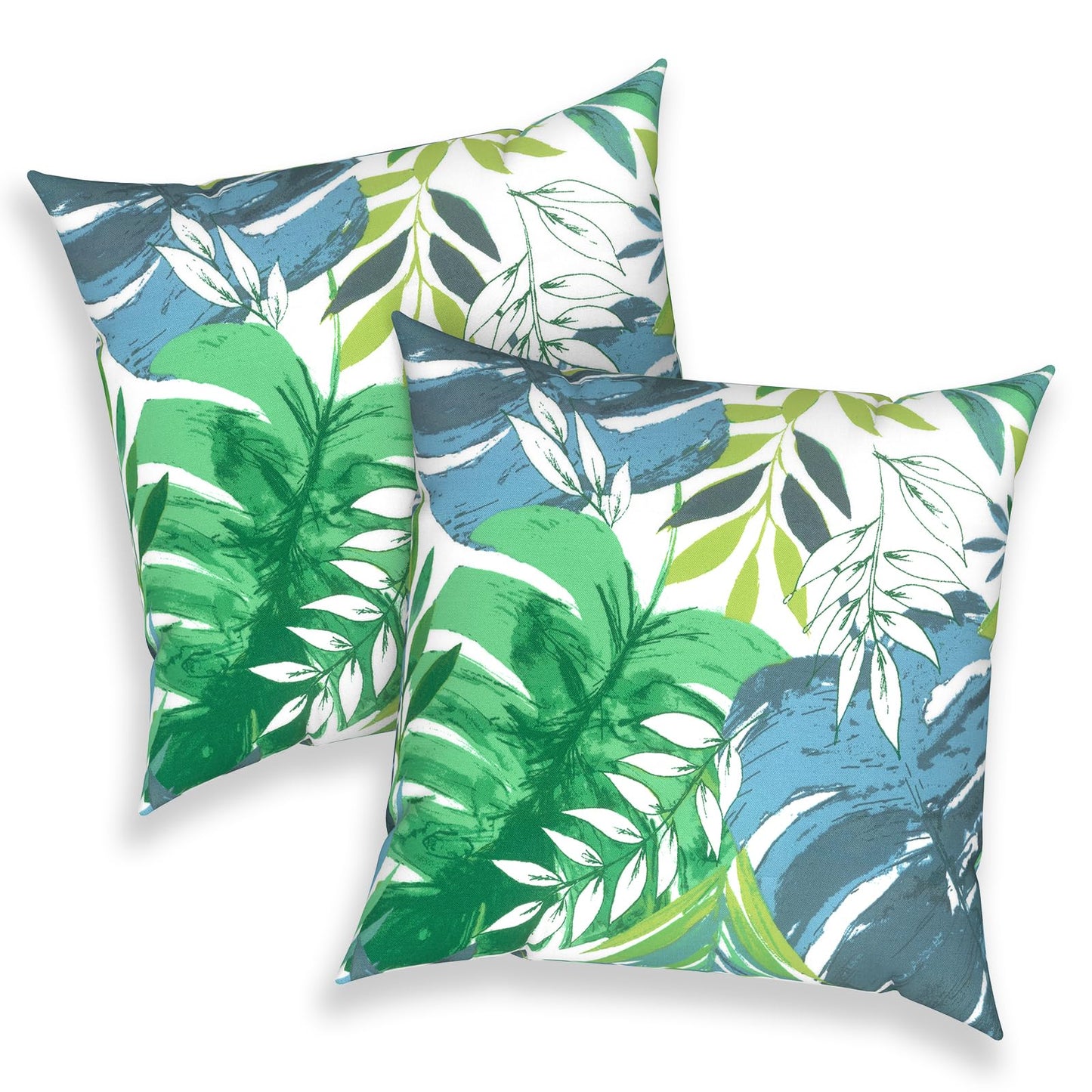 Outdoor 20x20 Inch Throw Pillows with Inners, Square Pillows Decorative Set of 2 for Home Garden Furniture, Paisley Multi