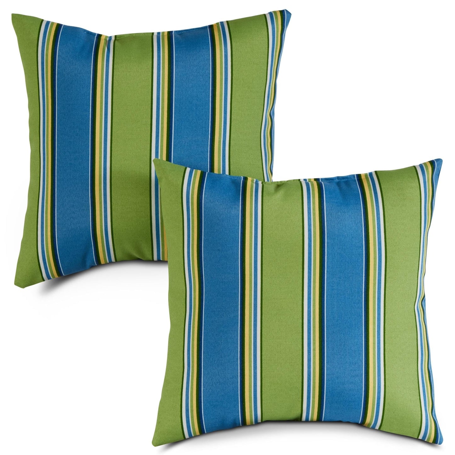 Set of 2 Outdoor Throw Pillows 17 x 17 Inch – Reversible Square Patio Accent Pillows – Weather-Resistant Polyester Fabric – Eco-Friendly Recycled Polyfiber Fill, Arctic Paisley