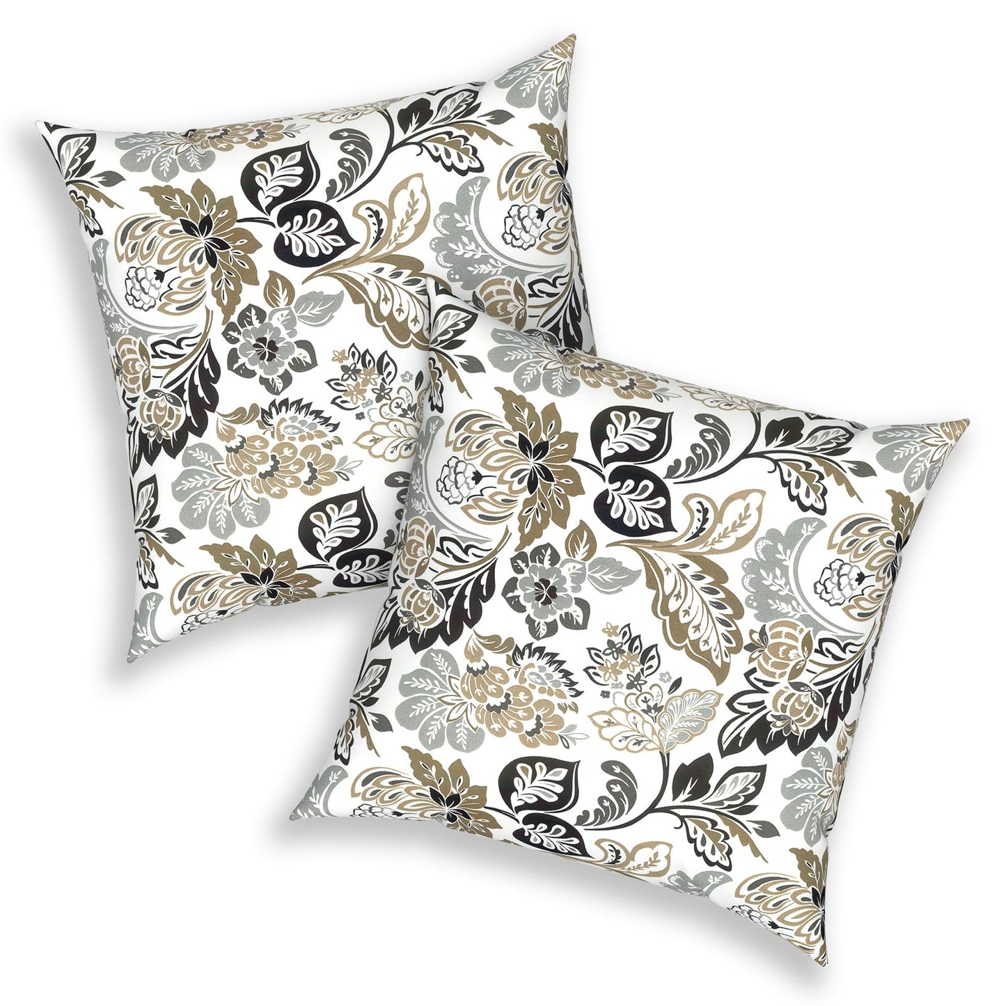 Outdoor 20x20 Inch Throw Pillows with Inners, Square Pillows Decorative Set of 2 for Home Garden Furniture, Paisley Multi