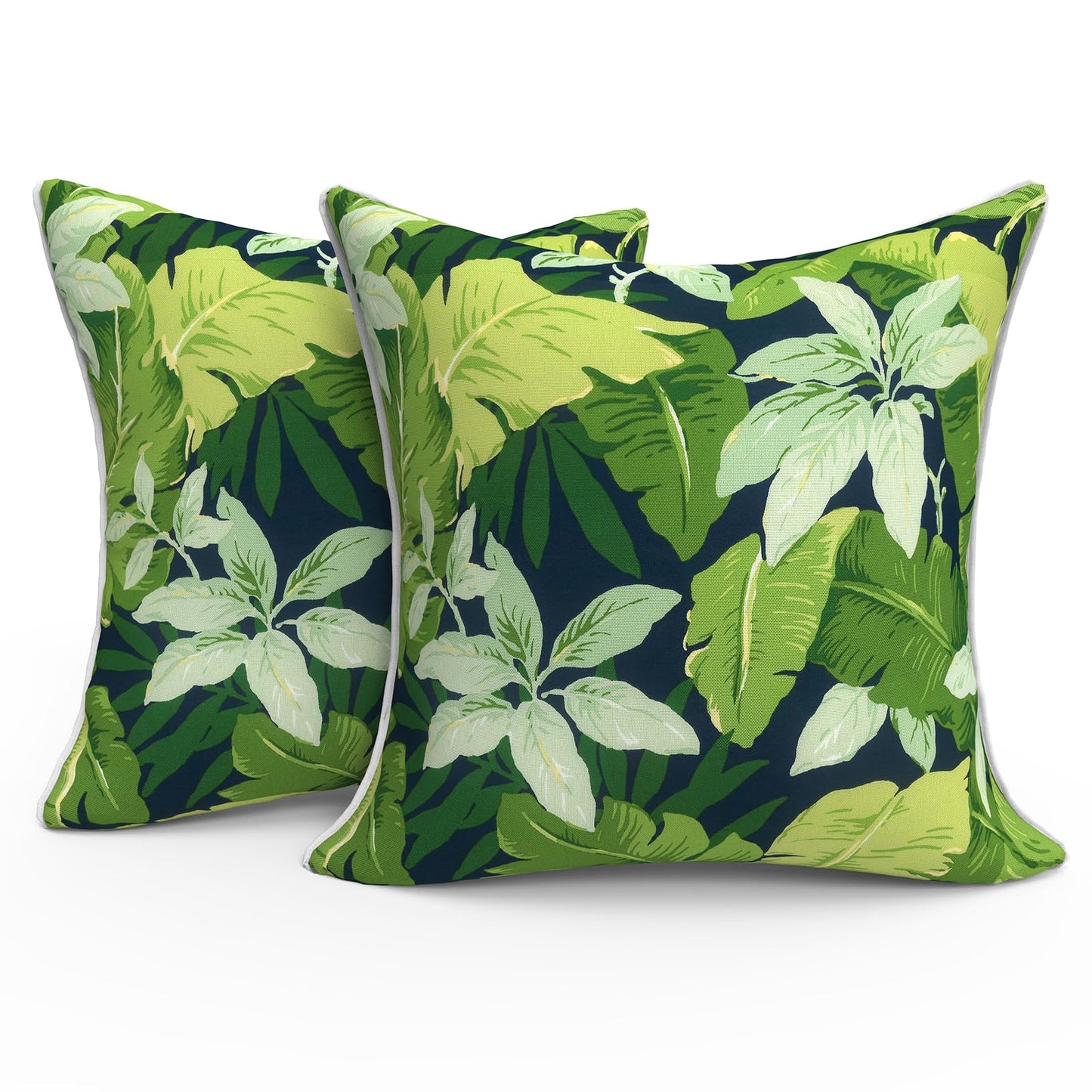 Outdoor 20x20 Inch Throw Pillows with Inners, Square Pillows Decorative Set of 2 for Home Garden Furniture, Paisley Multi