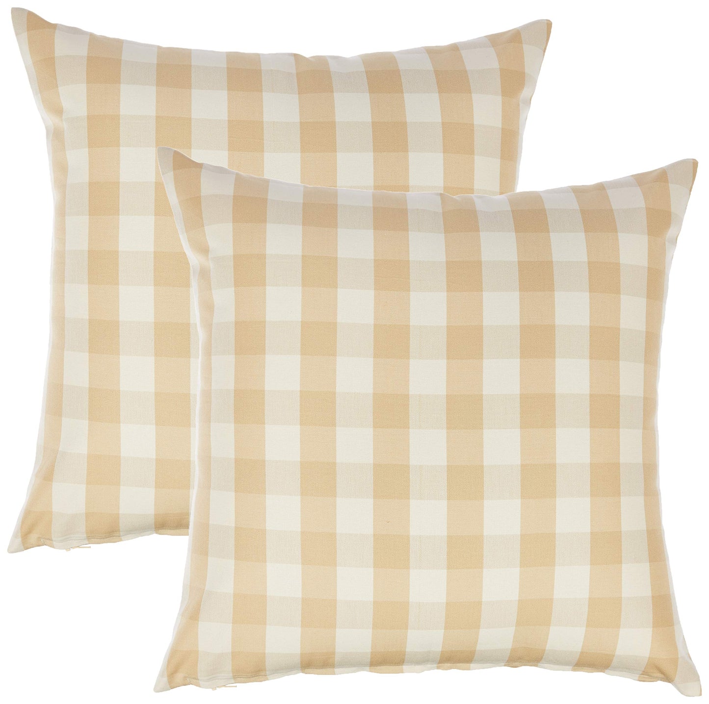 · REDEARTH · Tufted Throw Pillow Cushion Covers - Boho Textured Woven Decorative Cases Set for Couch - Sofa - Bed - Farmhouse - Chair - Covered Patio - car - 100% Cotton (18x18 ; Gray) Pack of 2