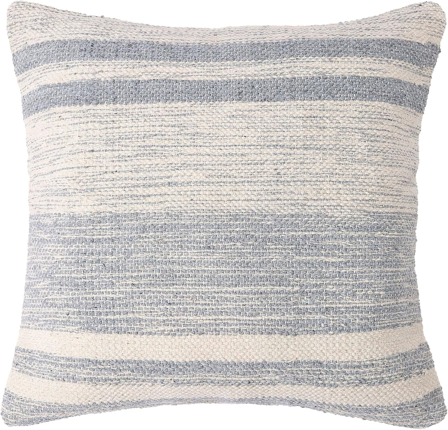 · REDEARTH · Tufted Throw Pillow Cushion Covers - Boho Textured Woven Decorative Cases Set for Couch - Sofa - Bed - Farmhouse - Chair - Covered Patio - car - 100% Cotton (18x18 ; Gray) Pack of 2
