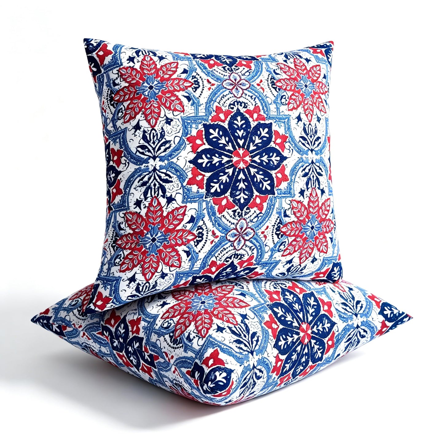 JMGBird Outdoor Throw Pillows Waterproof Outdoor Pillow Covers with Inserts | Outdoor Pillows with Inserts - 18x18 Waterproof Throw Pillows for Patio Furniture, Navy Blue Sunflower Decorative Cushions