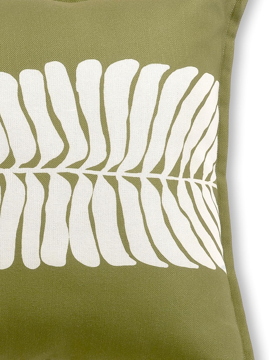 Fab Habitat Indoor/Outdoor Throw Pillow Made from Recycled Polyester Yarn - Double Sided, Stain Resistant, Machine Washable - Tropical - Patio, Deck, Porch, Living Room - Hilo - Green - (20" x 20")