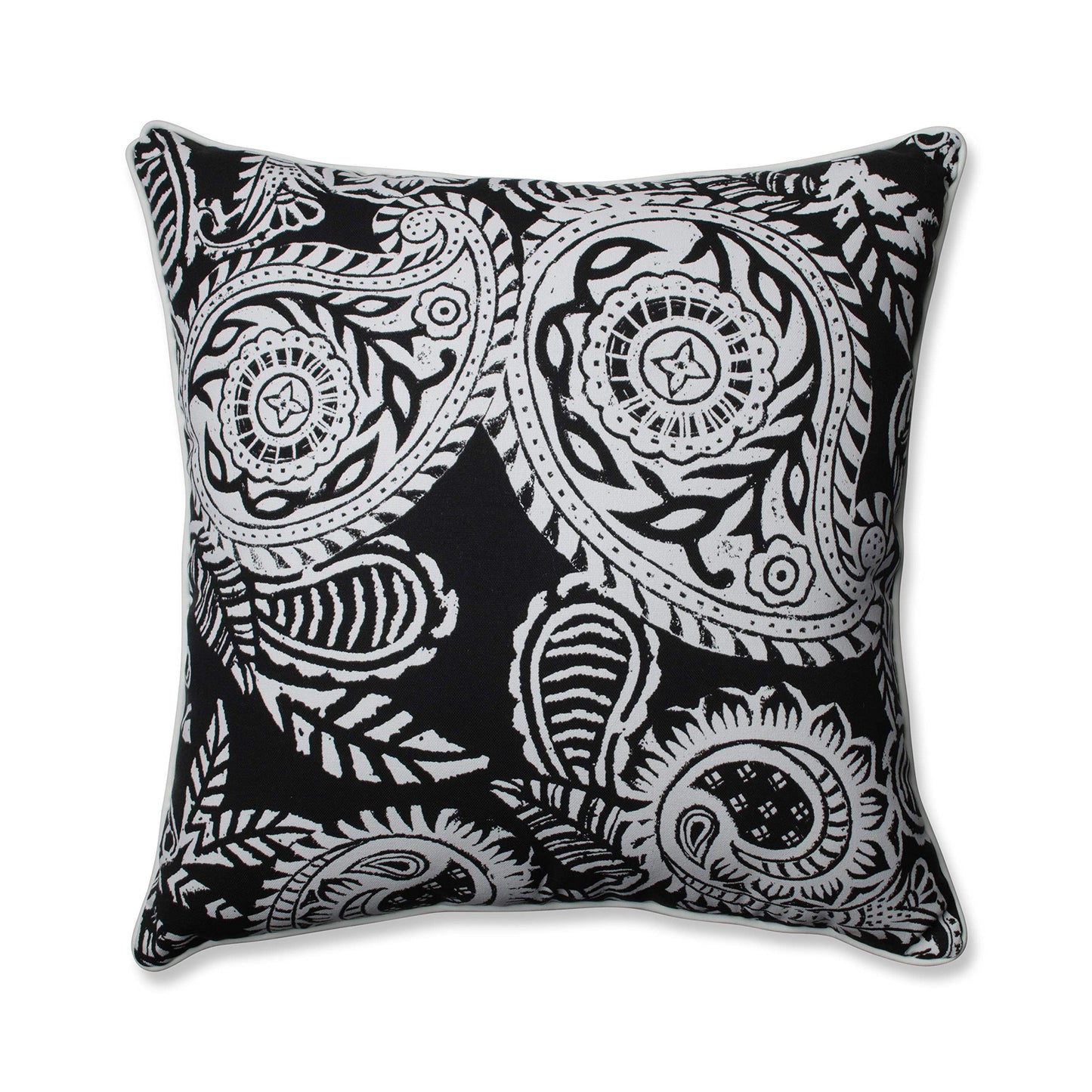 Pillow Perfect Paisley Indoor/Outdoor Accent Throw Pillow, Plush Fill, Weather, and Fade Resistant, Lumbar - 11.5" x 18.5" , Blue/Multi Ummi, 2 Count