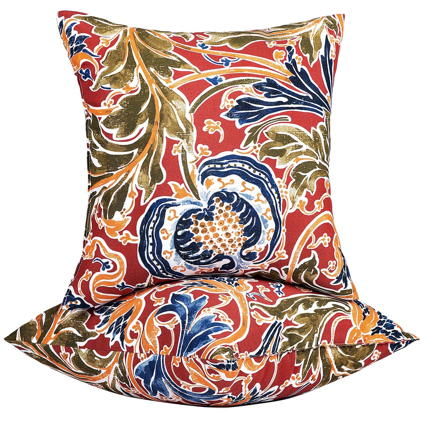 JMGBird Outdoor Throw Pillows Waterproof Outdoor Pillow Covers with Inserts | Outdoor Pillows with Inserts - 18x18 Waterproof Throw Pillows for Patio Furniture, Navy Blue Sunflower Decorative Cushions