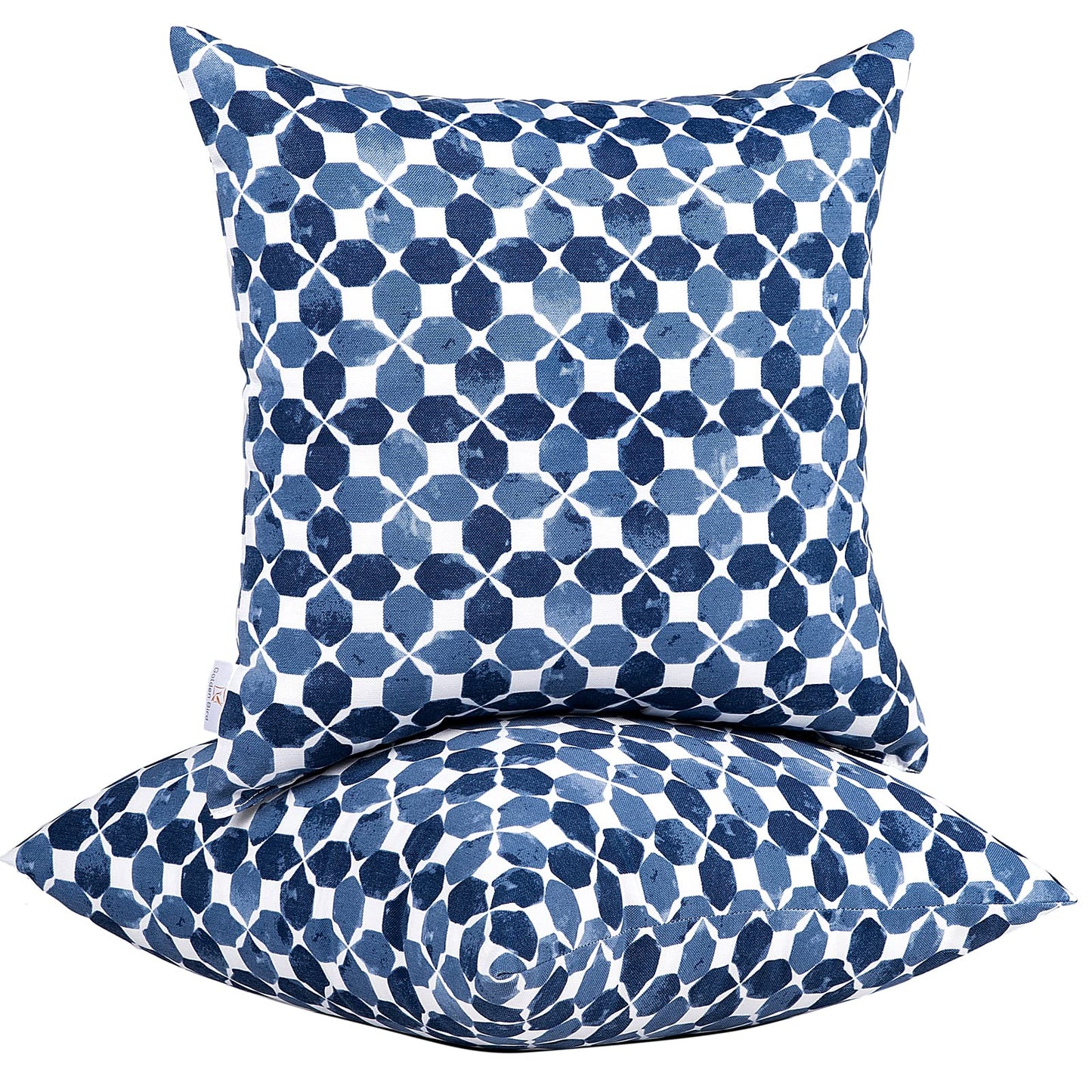 JMGBird Outdoor Throw Pillows Waterproof Outdoor Pillow Covers with Inserts | Outdoor Pillows with Inserts - 18x18 Waterproof Throw Pillows for Patio Furniture, Navy Blue Sunflower Decorative Cushions