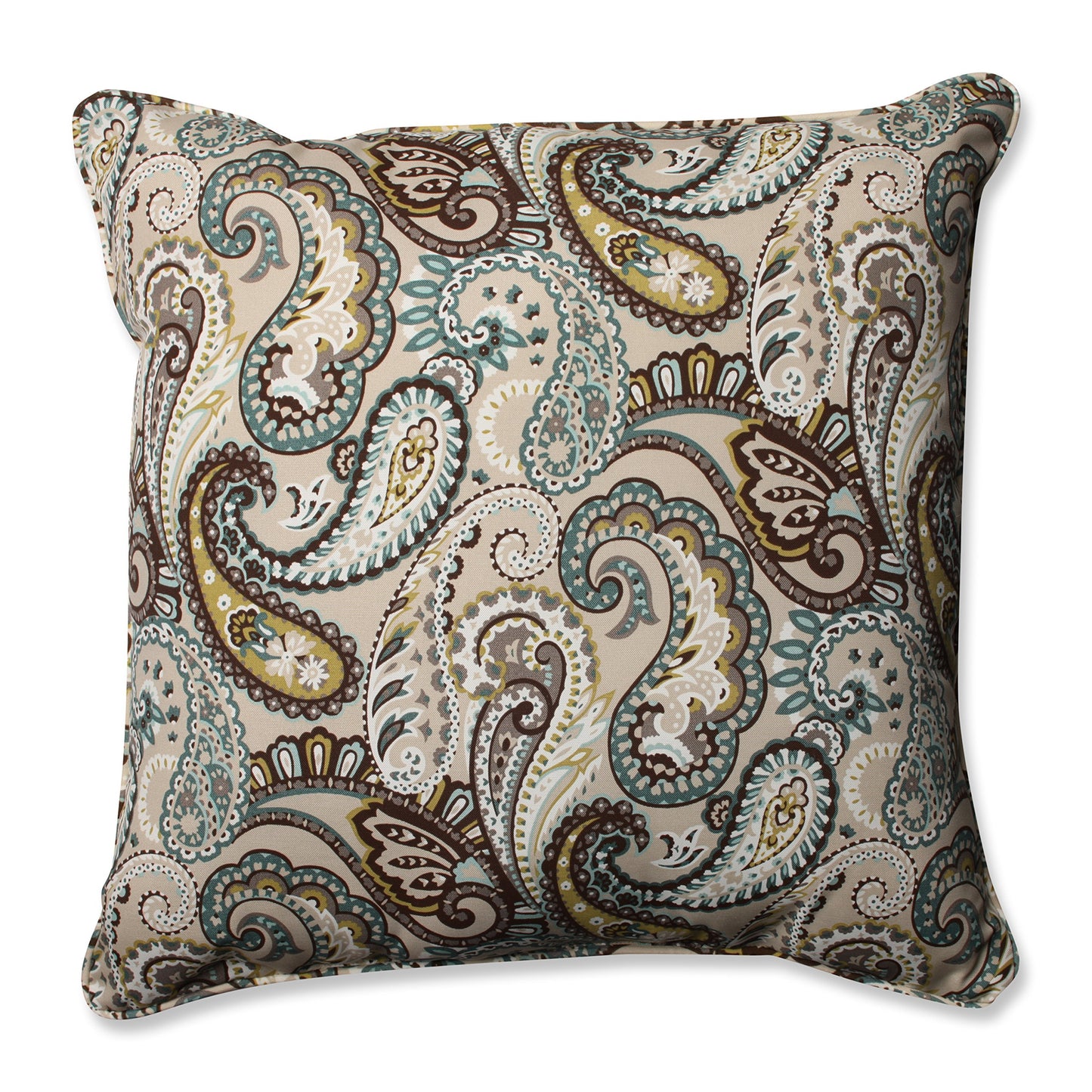 Pillow Perfect Paisley Indoor/Outdoor Accent Throw Pillow, Plush Fill, Weather, and Fade Resistant, Lumbar - 11.5" x 18.5" , Blue/Multi Ummi, 2 Count