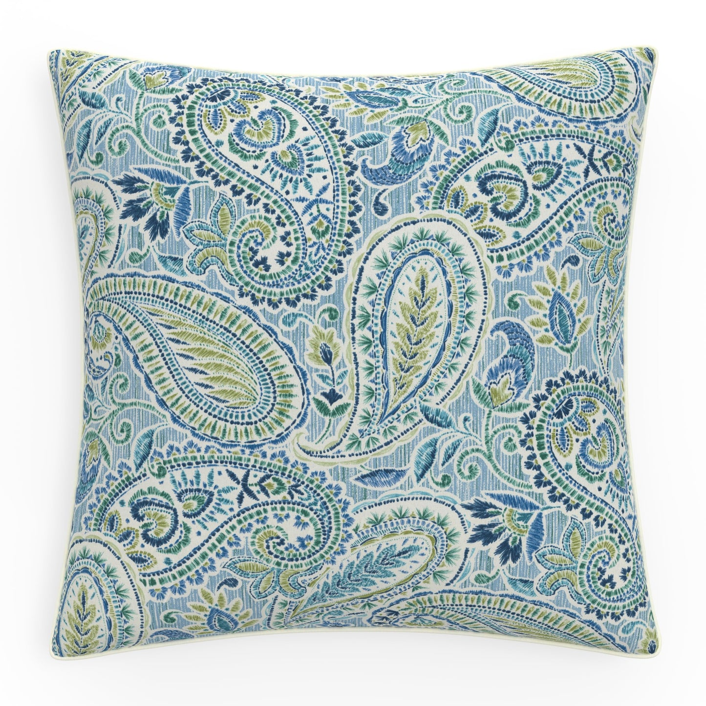 Pillow Perfect Paisley Indoor/Outdoor Accent Throw Pillow, Plush Fill, Weather, and Fade Resistant, Lumbar - 11.5" x 18.5" , Blue/Multi Ummi, 2 Count